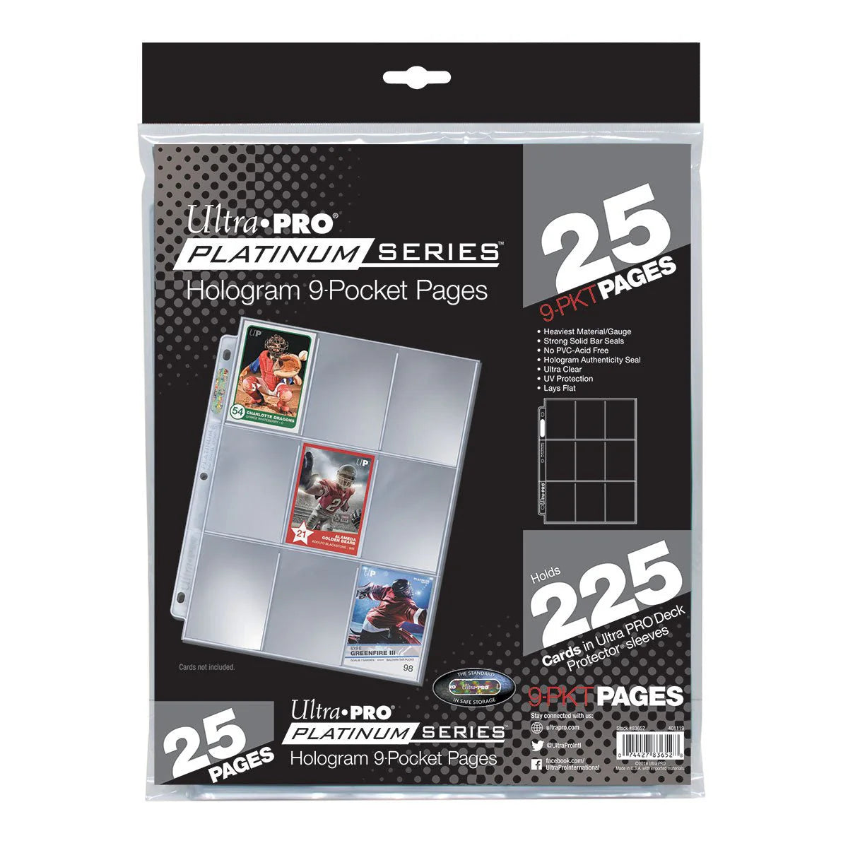 Ultra-PRO 9-Pocket Platinum Series Pages (25pgs)